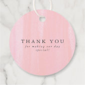 Laat de liefdesgroei succes boeken & Roze bloemen  Bedankjes Labels (Achterkant)