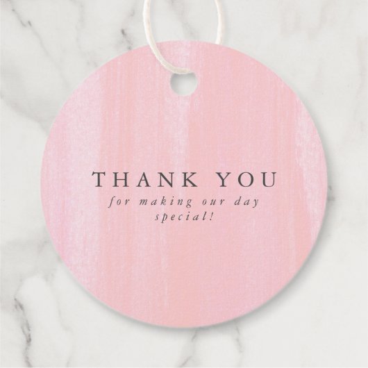 Laat de liefdesgroei succes boeken & Roze bloemen  Bedankjes Labels (Achterkant)