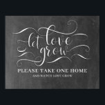 Laat de liefdesgroei van het huwelijk tekenen poster<br><div class="desc">Neem één huis en kijk naar de liefde met een elegant trouwbord</div>