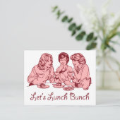 Laat de Lunch Bunch 50 retro grafisch Briefkaart (Staand voorkant)
