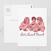 Laat de Lunch Bunch 50 retro grafisch Briefkaart (Voorkant / Achterkant)