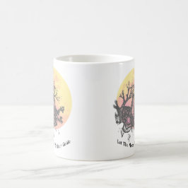 Laat de Maan Gids, Wolf op Maan & Hand Lettered Koffiemok