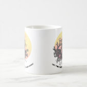 Laat de Maan Gids, Wolf op Maan, Rustieke Letterin Koffiemok (Center)