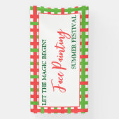 Laat de magie beginnen! – Aangepaste Gezichtschild Spandoek (Verticaal)