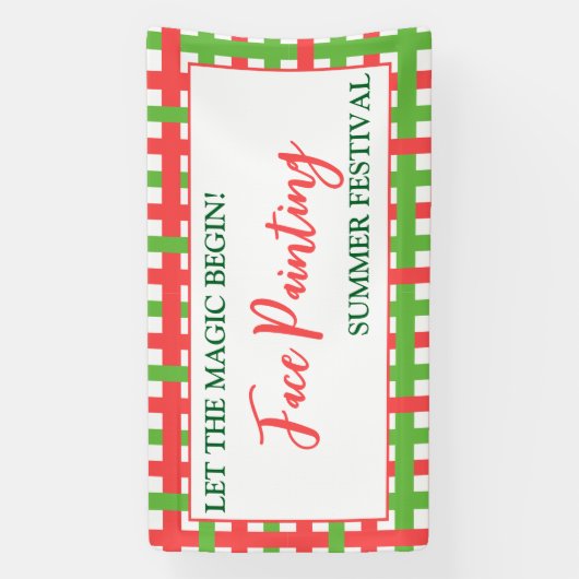 Laat de magie beginnen! – Aangepaste Gezichtschild Spandoek (Verticaal)