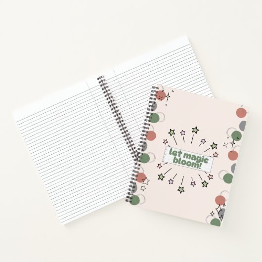 Laat de magie bloeien: Esthetisch dagboek Notitieboek (Binnen)