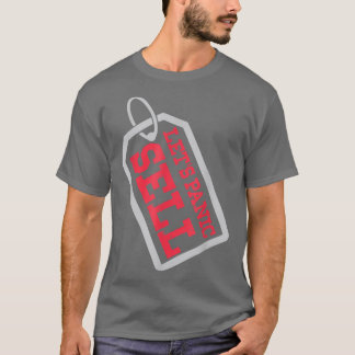 Laat de markt voor handelsbeurzen in panic verkope t-shirt