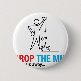 Laat de microfoon vallen en ga weg ronde button 5,7 cm