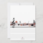 Laat de muziek afspelen op foto Afstuderen Invitat Kaart (Achterkant)