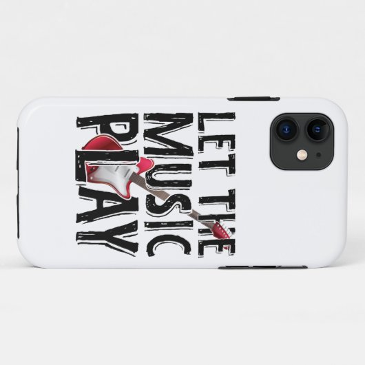 Laat de muziek elektrisch gitaar spelen Case-Mate iPhone case (Achterkant (horizontaal))