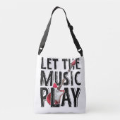 Laat de muziek elektrisch gitaar spelen crossbody tas (Achterkant)