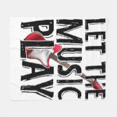 Laat de muziek elektrisch gitaar spelen fleece deken (Voorkant (Horizontaal))