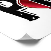 Laat de muziek elektrisch gitaar spelen poster (Hoek)