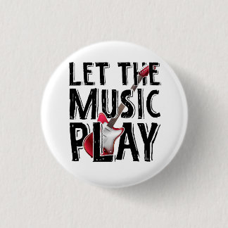 Laat de muziek elektrisch gitaar spelen ronde button 3,2 cm