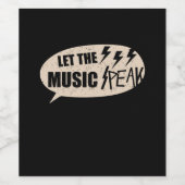 Laat de muziek pieken wijn etiket (Enkel label)