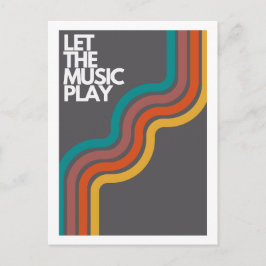 Laat de muziek spelen briefkaart