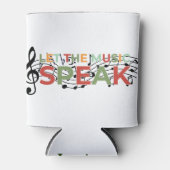 Laat de muziek spreken, muzieknoten blikjeskoeler (Voorkant)