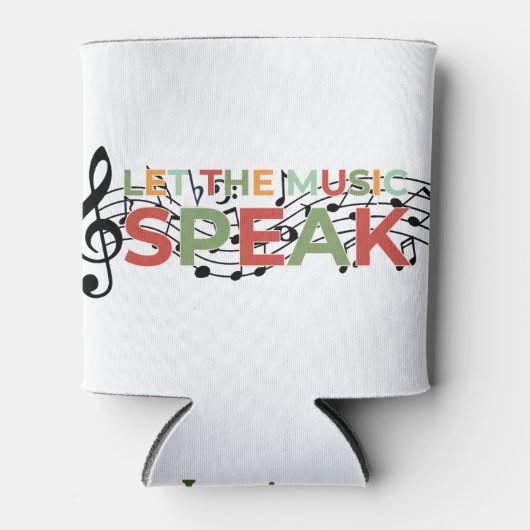 Laat de muziek spreken, muzieknoten blikjeskoeler (Voorkant)