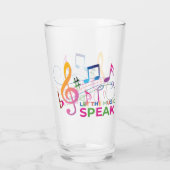 Laat de muziek spreken, muzieknoten glas (Achterkant)