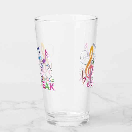 Laat de muziek spreken, muzieknoten glas (Rechts)