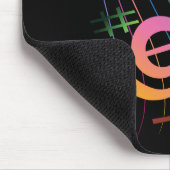 Laat de muziek spreken, muzieknoten muismat (Hoek)