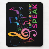 Laat de muziek spreken, muzieknoten muismat (Voorkant)