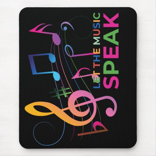 Laat de muziek spreken, muzieknoten muismat (Voorkant)
