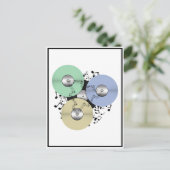 Laat de Muziek stromen (Reel naar Reel & Vinyl Rec Briefkaart (Staand voorkant)