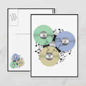 Laat de Muziek stromen (Reel naar Reel & Vinyl Rec Briefkaart (Voorkant / Achterkant)