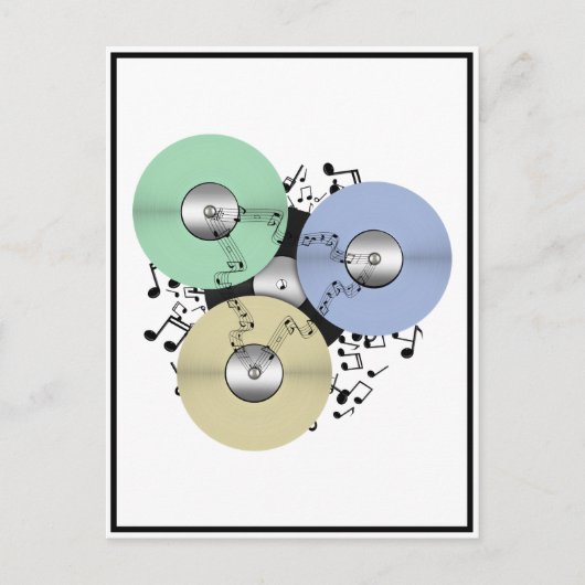 Laat de Muziek stromen (Reel naar Reel & Vinyl Rec Briefkaart (Voorkant)