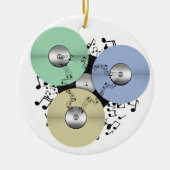 Laat de Muziek stromen (Reel naar Reel & Vinyl Rec Keramisch Ornament (Voorkant)
