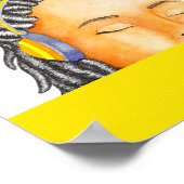 Laat de muziek u citeren Waterverf het schilderen Poster (Hoek)