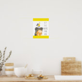 Laat de muziek u citeren Waterverf het schilderen Poster (Keuken)