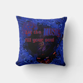 Laat de muziek uw Soul Blue Pillow vullen Kussen