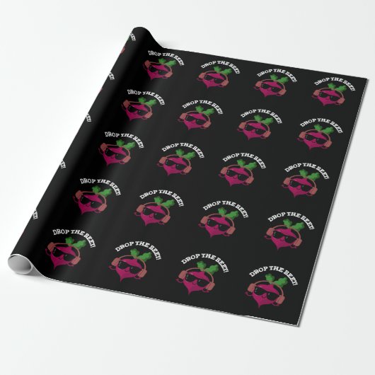 Laat de muziek van de Beet de Funny Veggie Pun Dar Cadeaupapier (Uitgerold)