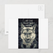 laat de nachtdienst beginnen briefkaart (Voorkant / Achterkant)