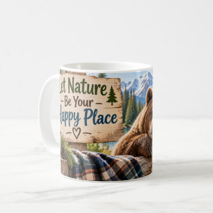 Laat de natuur je geluksplek zijn koffiemok
