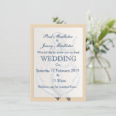 laat de  nautische trouwuitnodiging voor het zeile kaart (Staand voorkant)