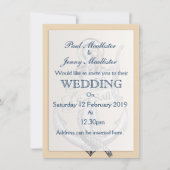 laat de  nautische trouwuitnodiging voor het zeile kaart (Voorkant)