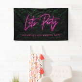 Laat de neon roze schimmelaar van de speelgoedwand spandoek (Insitu)