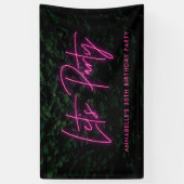 Laat de neon roze schimmelaar van de speelgoedwand spandoek (Verticaal)