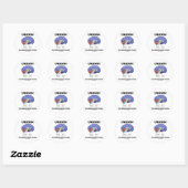 Laat de neurowetenschapper binnen (hersenanatomie) ronde sticker (Vel)