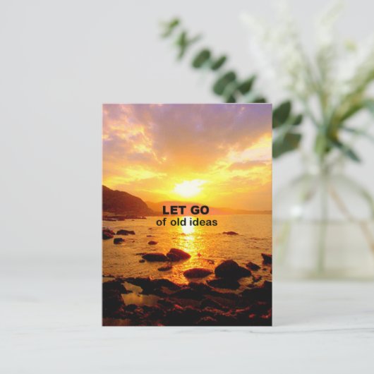 Laat de oude ideeën los briefkaart (Staand voorkant)