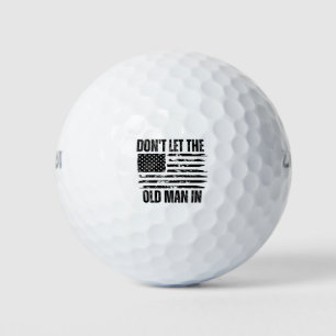 Laat de oude man niet binnen Vintage Amerikaanse v Golfballen