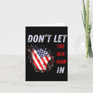 Laat de oude man niet binnen Vintage Amerikaanse v Kaart