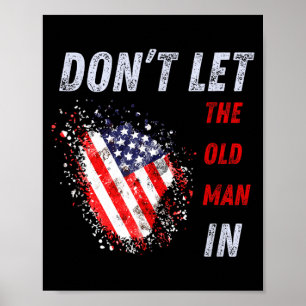 Laat de oude man niet binnen Vintage Amerikaanse v Poster