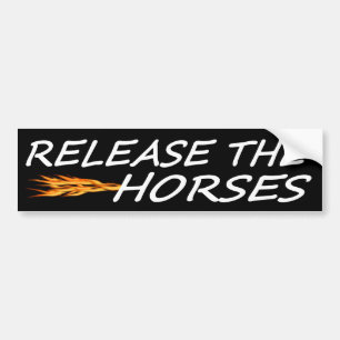 Laat de paarden los bumpersticker