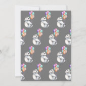Laat de Panda-Moniet beginnen! Panda thema verjaar Kaart (Achterkant)