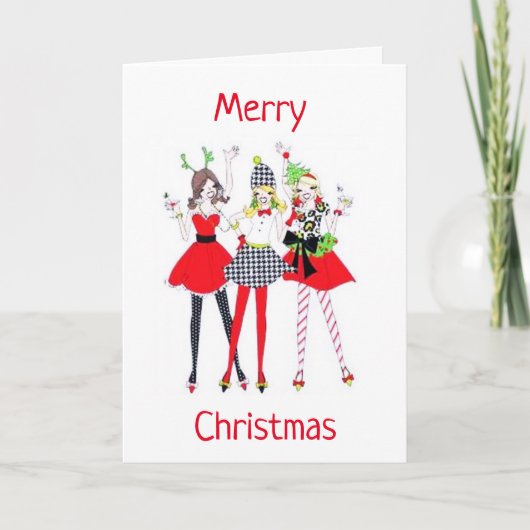 LAAT DE PARTIJ BEGINNEN **MERRY CHRISTMAS** FEESTDAGEN KAART (Voorkant)