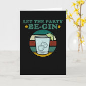 Laat de partij in Tonic Party Cocktail T-shirt wor Kaart (Gele Bloem)